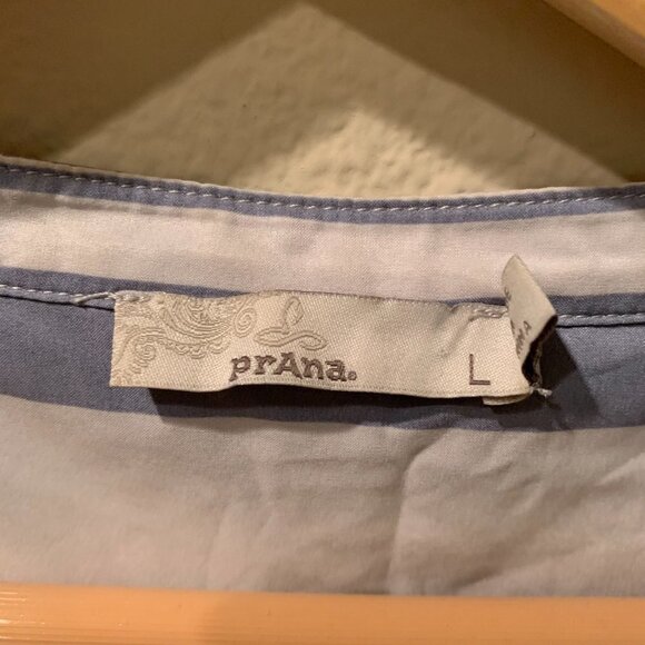 Prana blue and white striped tank top flowy - Picture 3 of 6